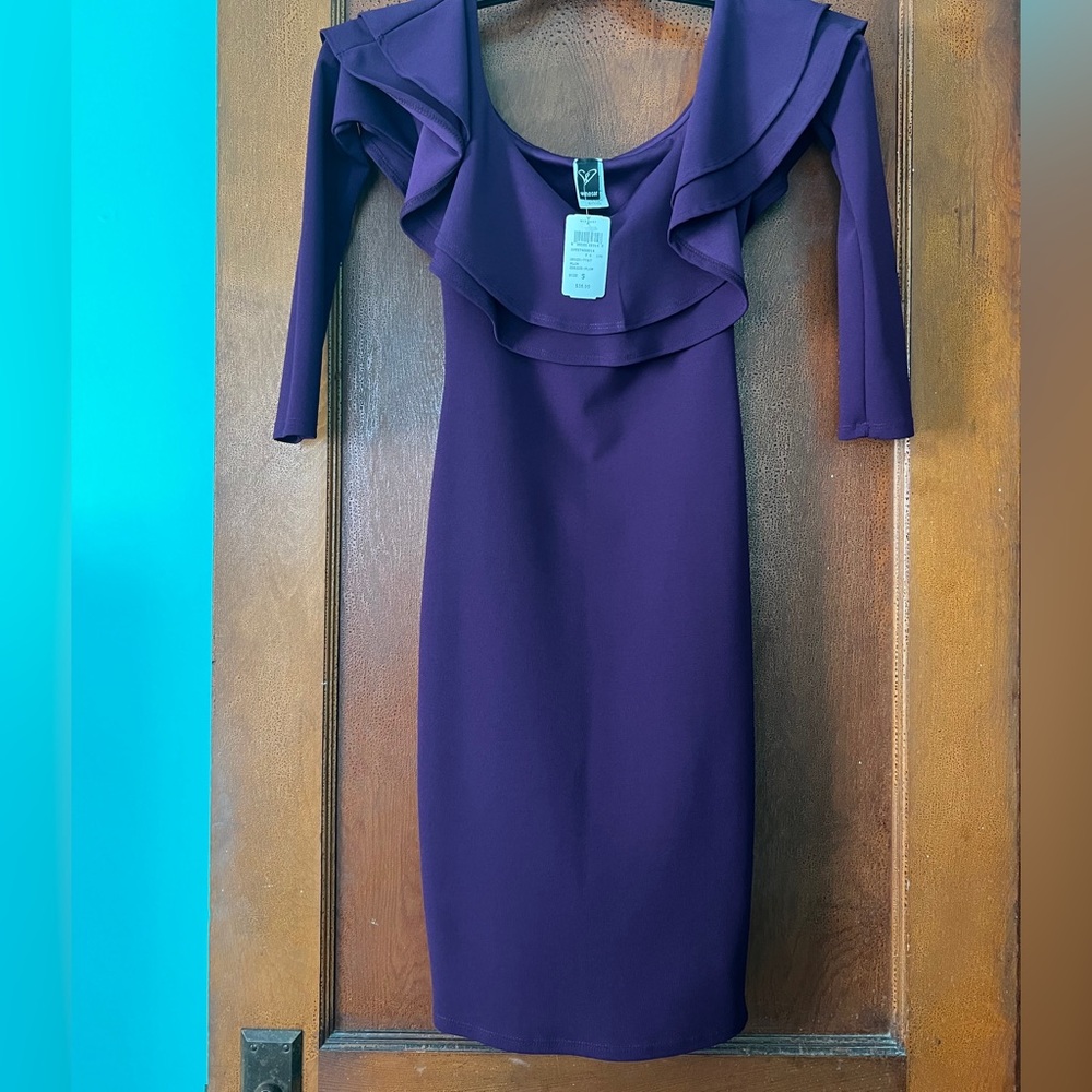 Windsor Purple Long Sleeve Bodycon Dress